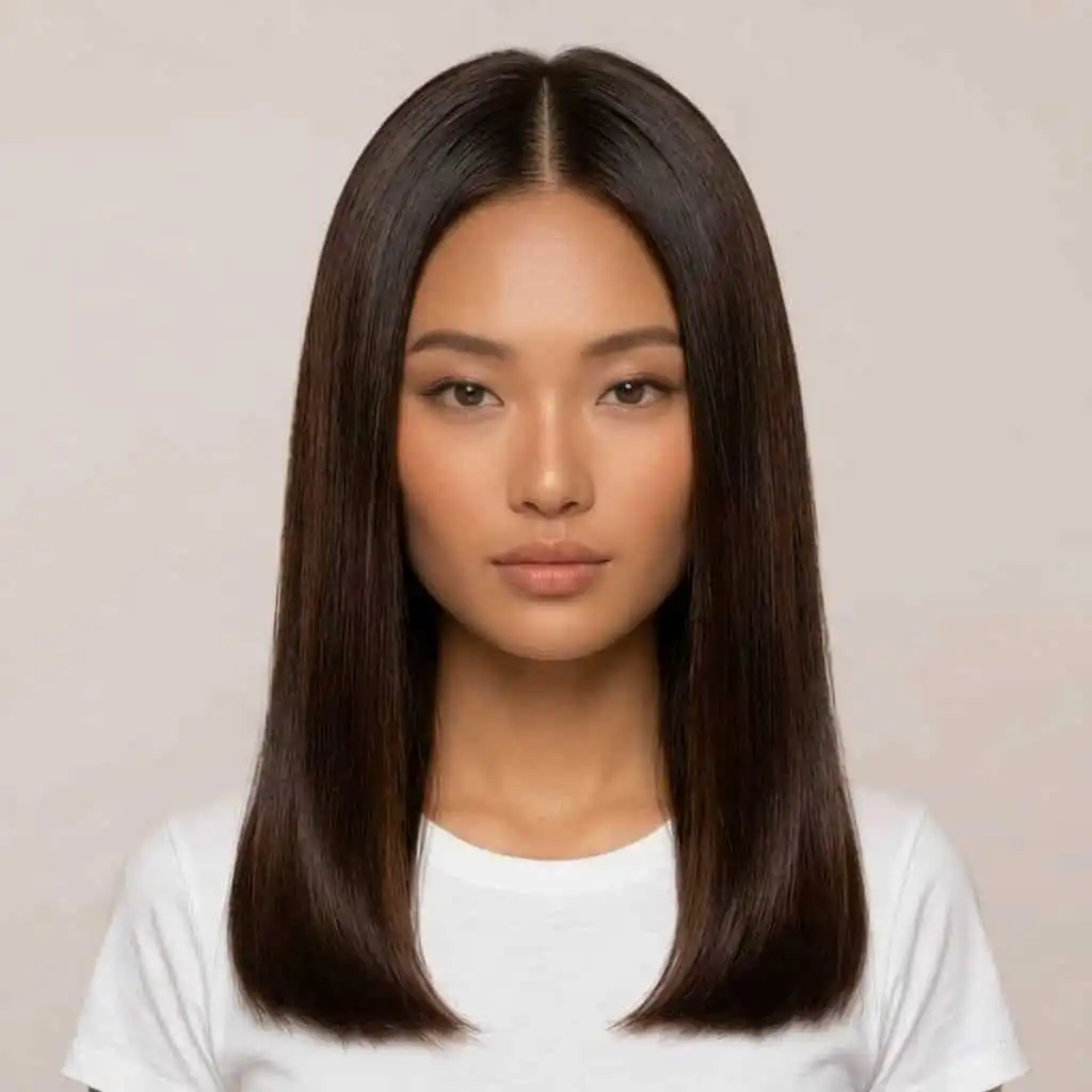 Hair style Sleek Straight Hair