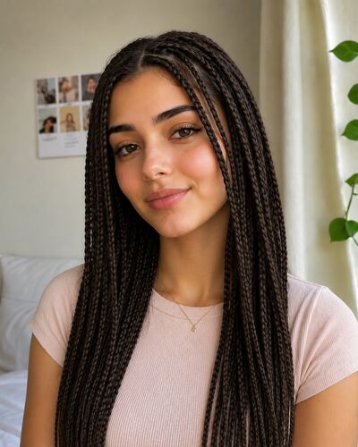 Hair style Box Braids